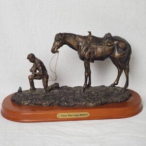 Montana Silversmiths "Those Who Came Before" Cowboy & Horse Western Bronze Sculp